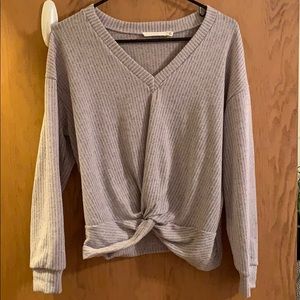 Lavender cropped light sweater